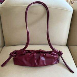 Olend Cherry Red Dumpling Shoulder Bag